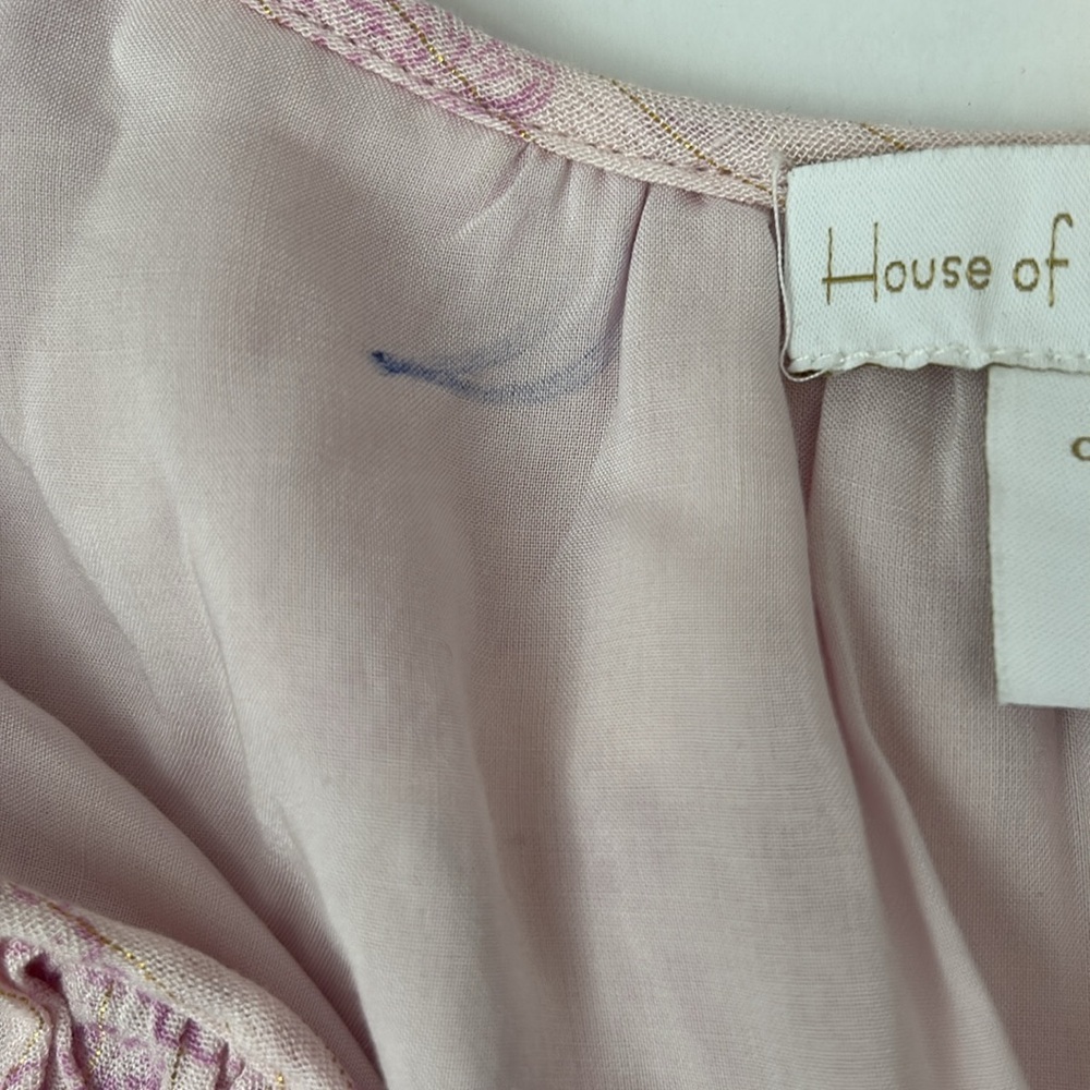 New House of Harlow 1960 Pink Purple Boho Mini Dress Paisley Long Sleeve size XS - Picture 9 of 12